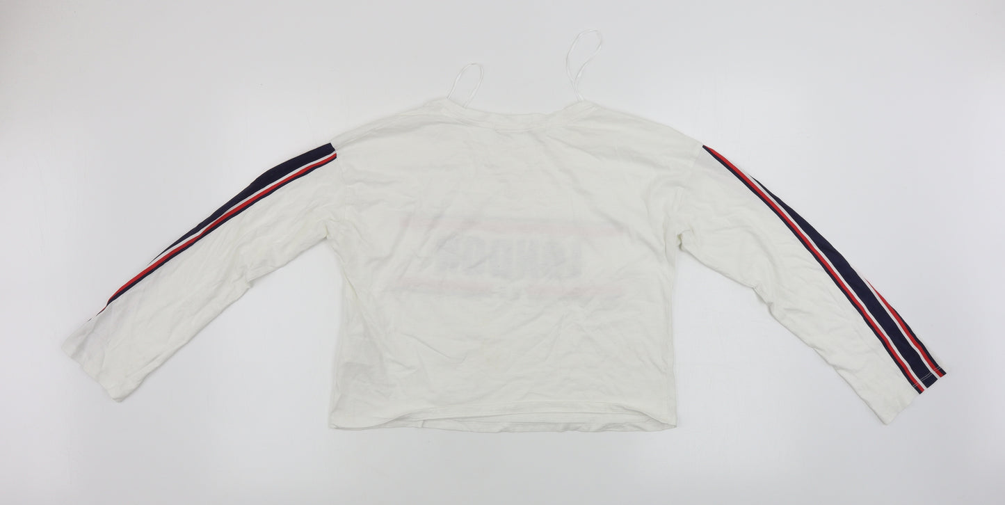 H&M  Girls White   Basic T-Shirt Size 14 Years