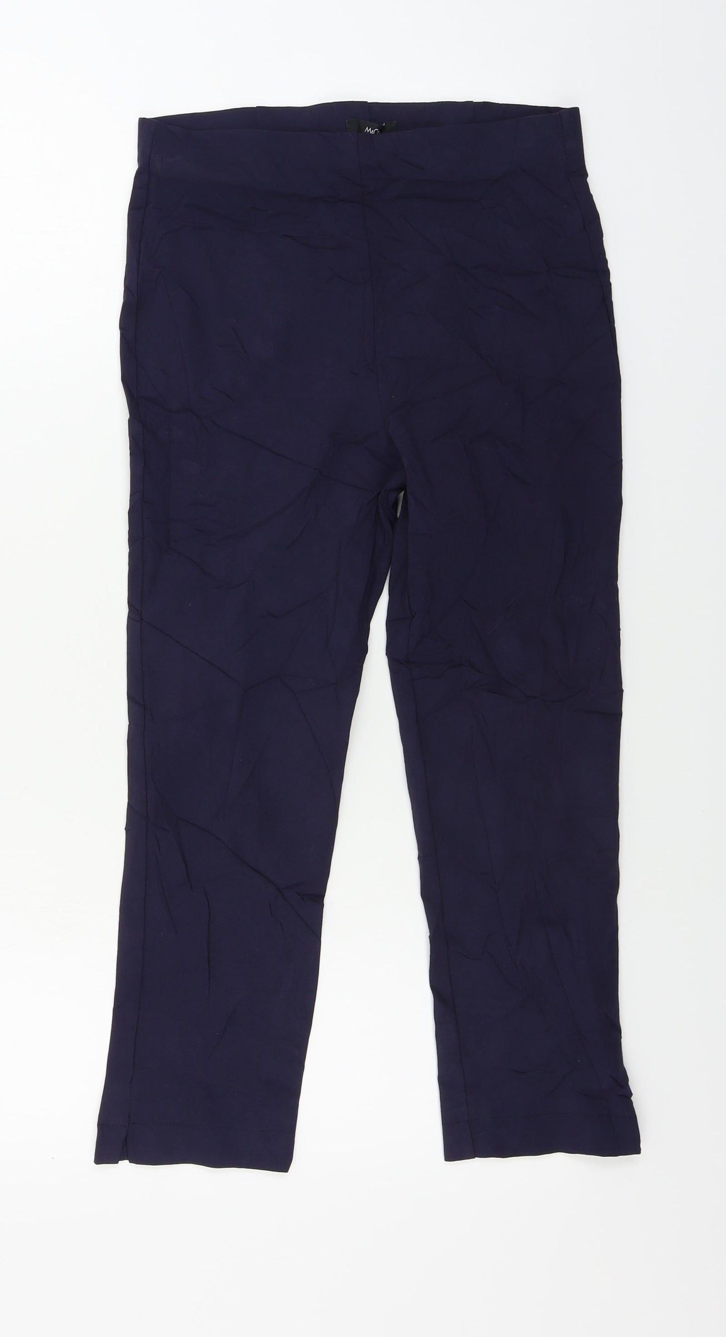 M&Co Womens Blue   Trousers  Size 28 in L22 in