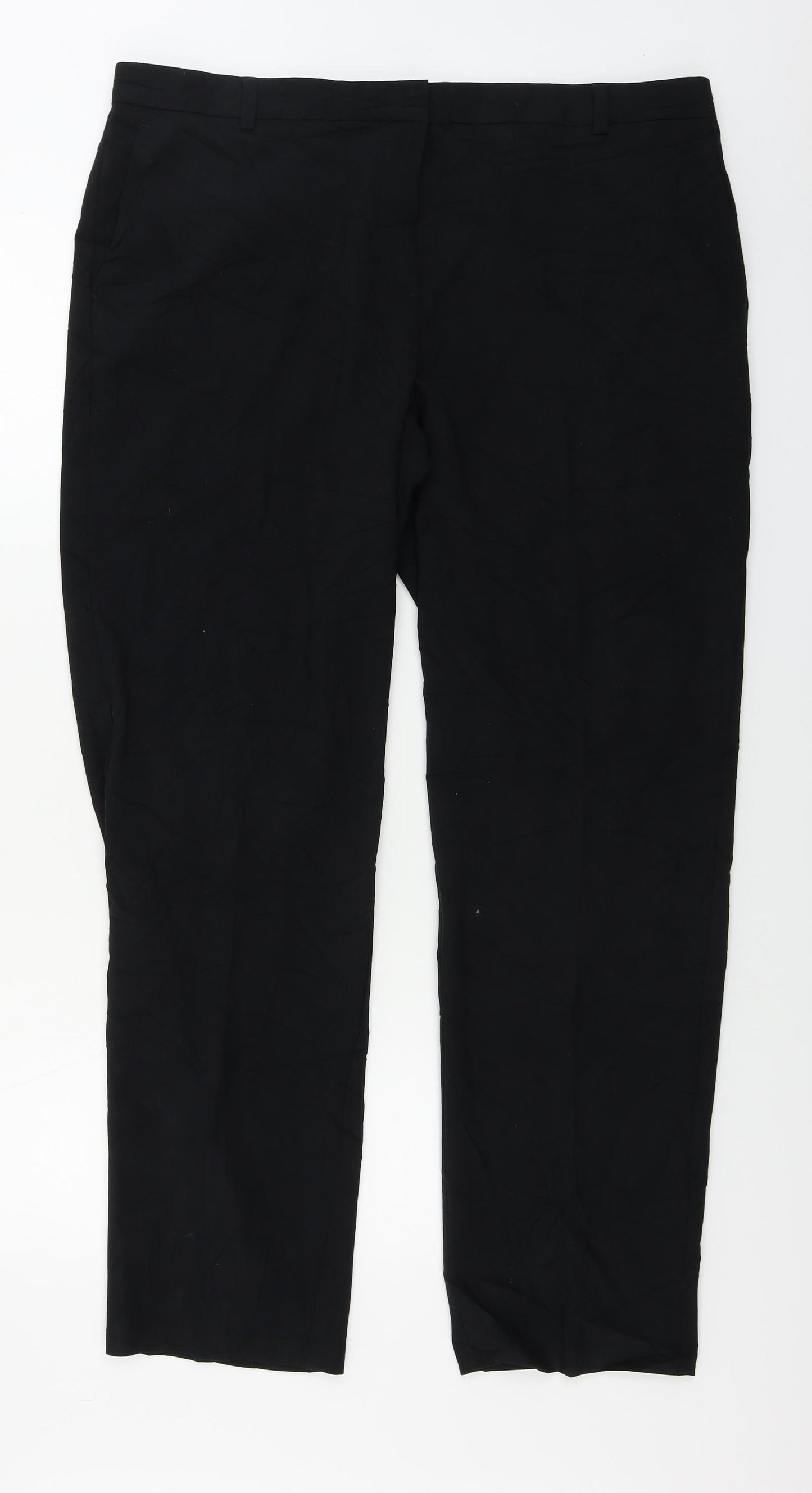 Marks and Spencer  Womens Black   Trousers  Size 18 L28 in