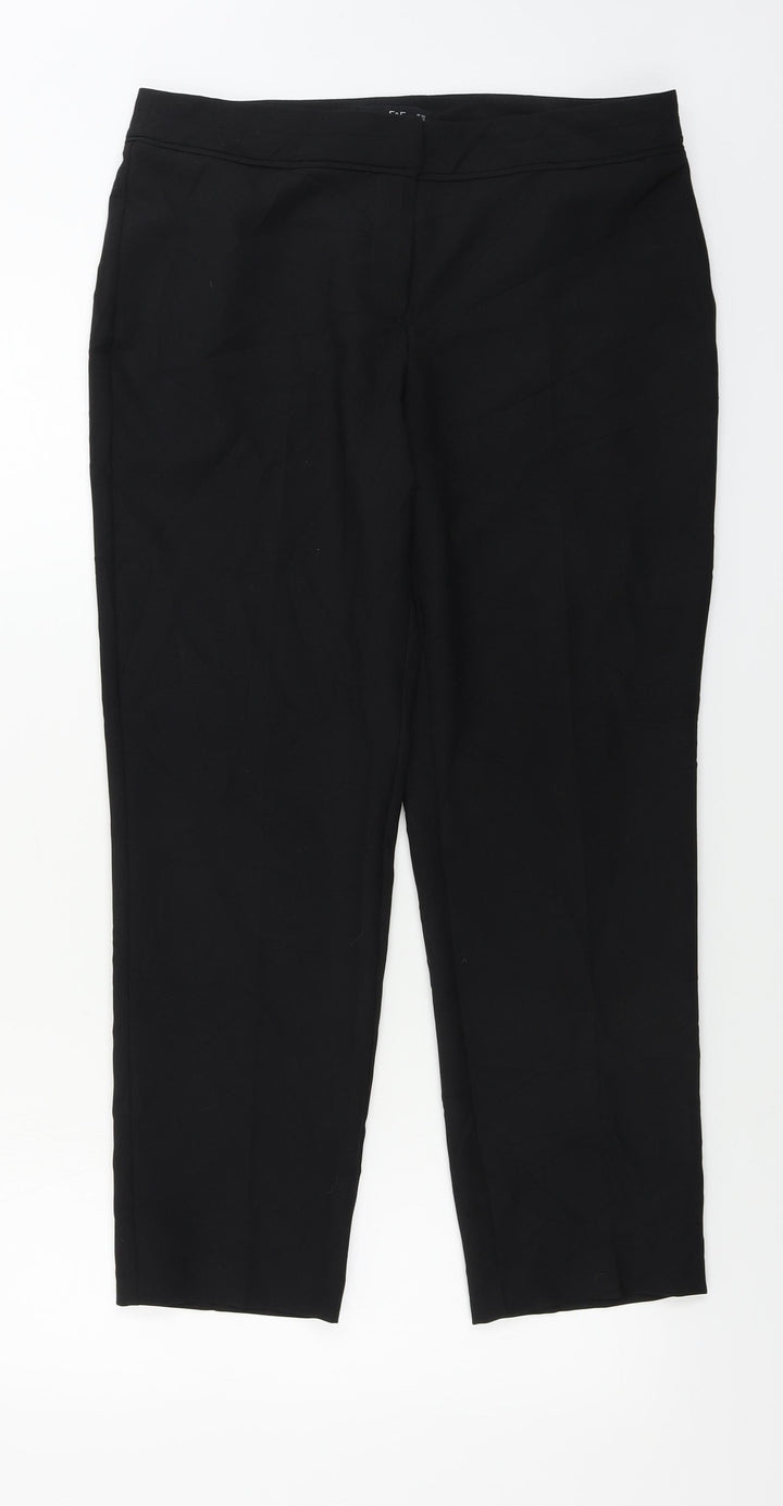 F&F Womens Black Trousers Size 10 L24 in