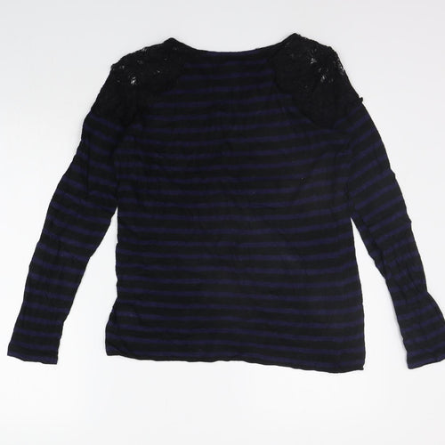 Gap Womens Blue Striped  Basic T-Shirt Size S