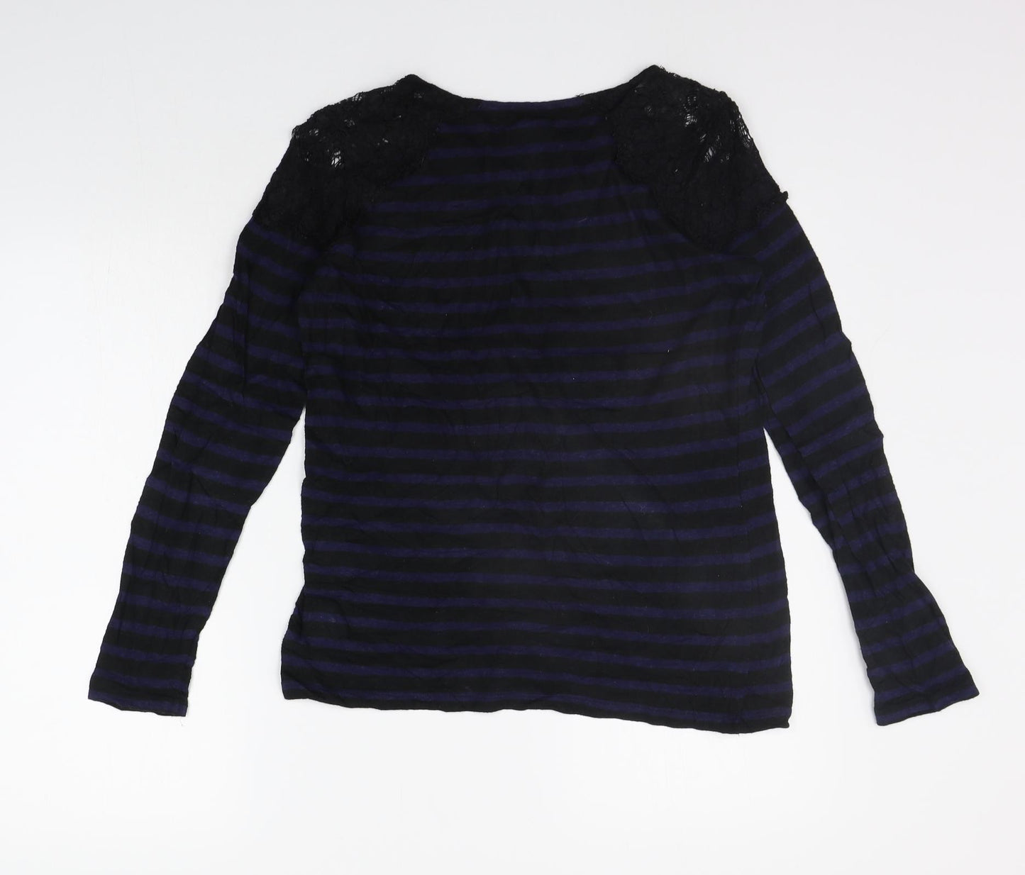 Gap Womens Blue Striped  Basic T-Shirt Size S