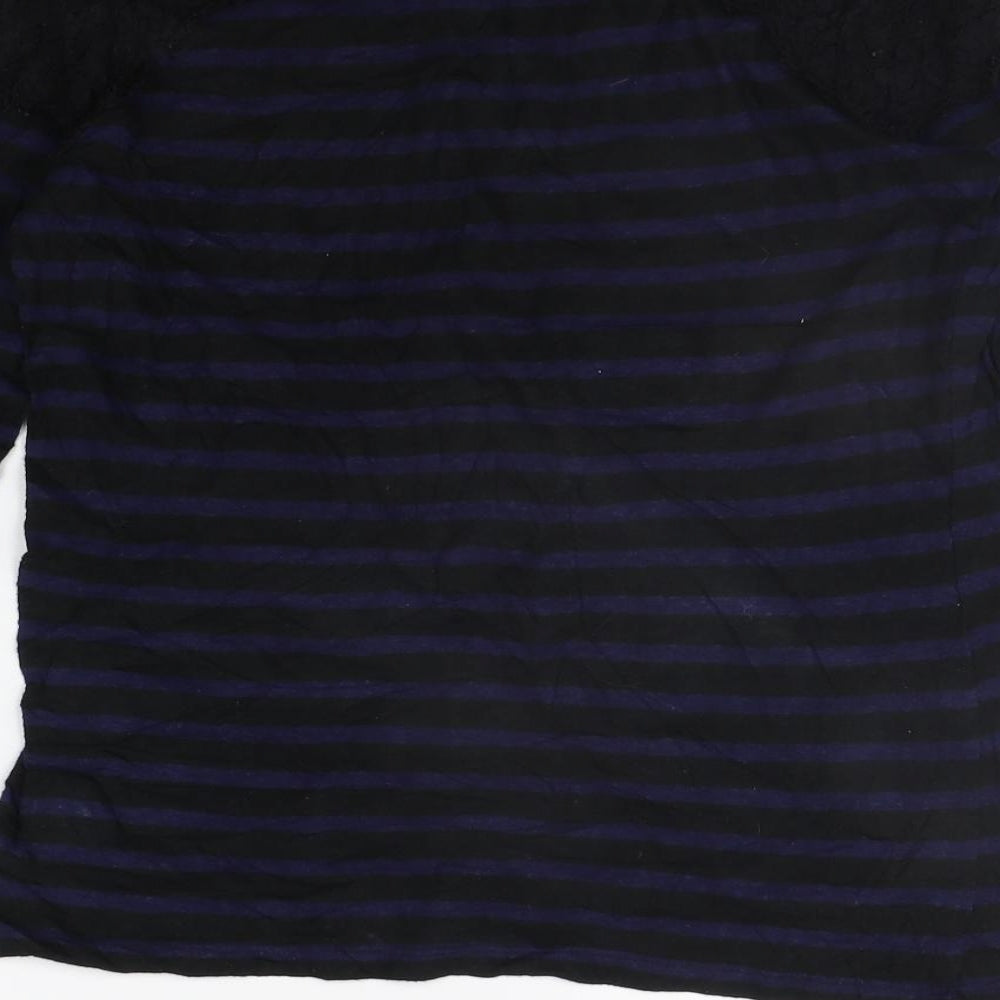 Gap Womens Blue Striped  Basic T-Shirt Size S