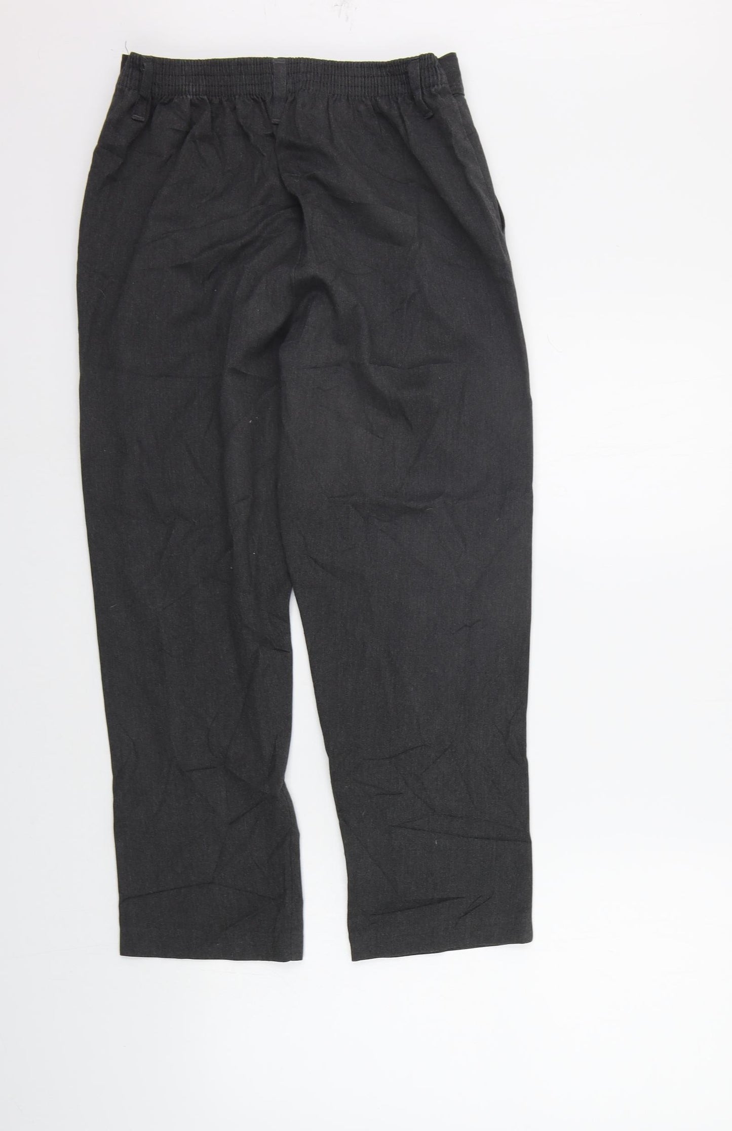 Preworn Girls Grey   Chino Trousers Size M - Elastic Waist Band