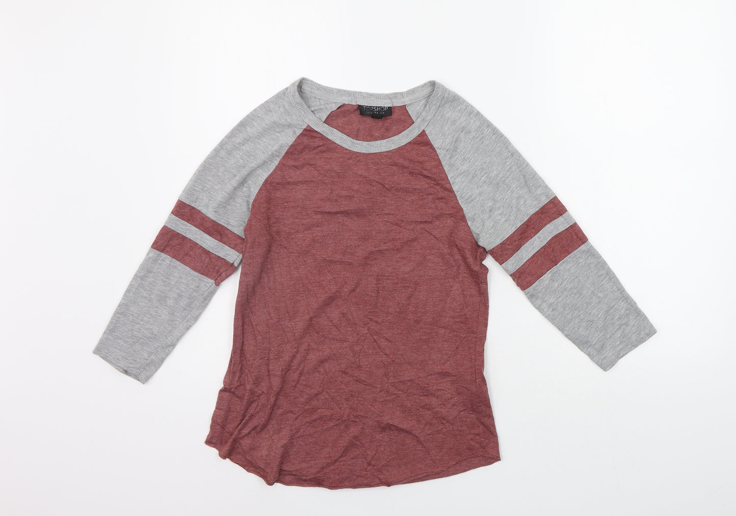 Topshop Womens Red   Basic T-Shirt Size 8