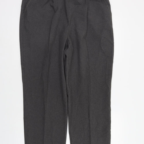 BM Womens Grey   Trousers  Size 18 L25 in - Elastic Waist Band