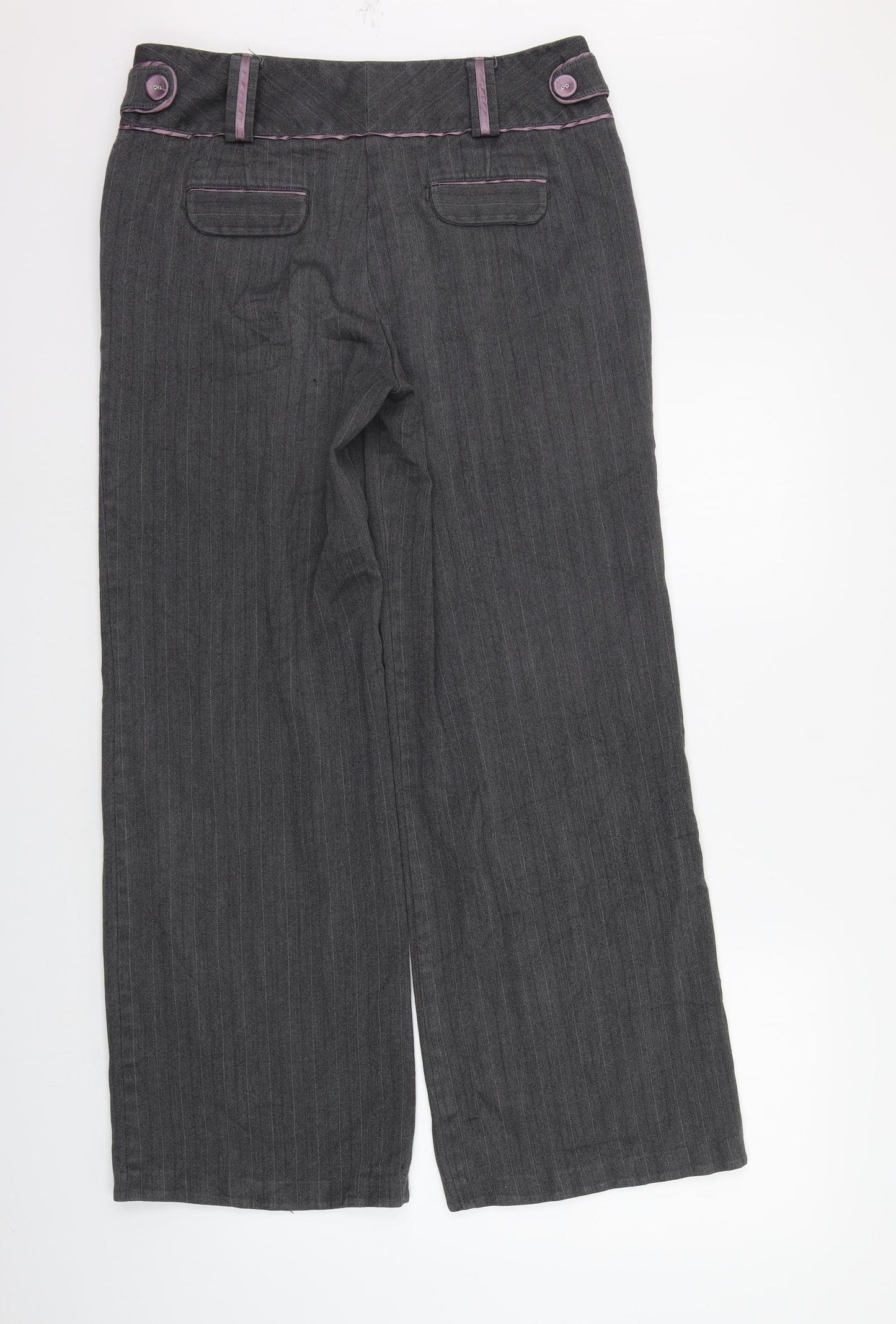Per Una Womens Grey   Trousers  Size 12 L28 in