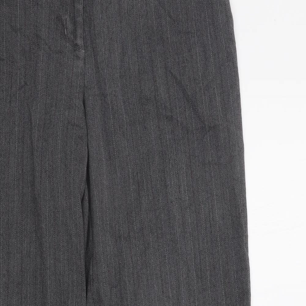 Per Una Womens Grey   Trousers  Size 12 L28 in