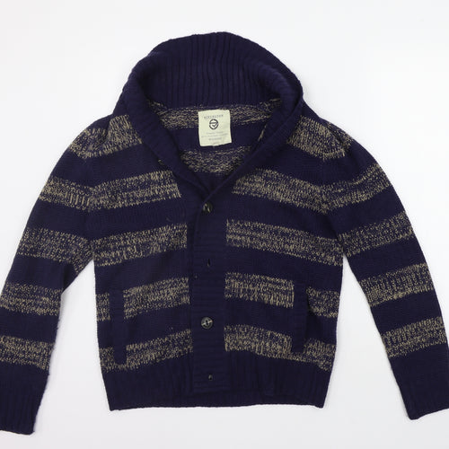 Rivington Womens Blue Striped  Cardigan Jumper Size S