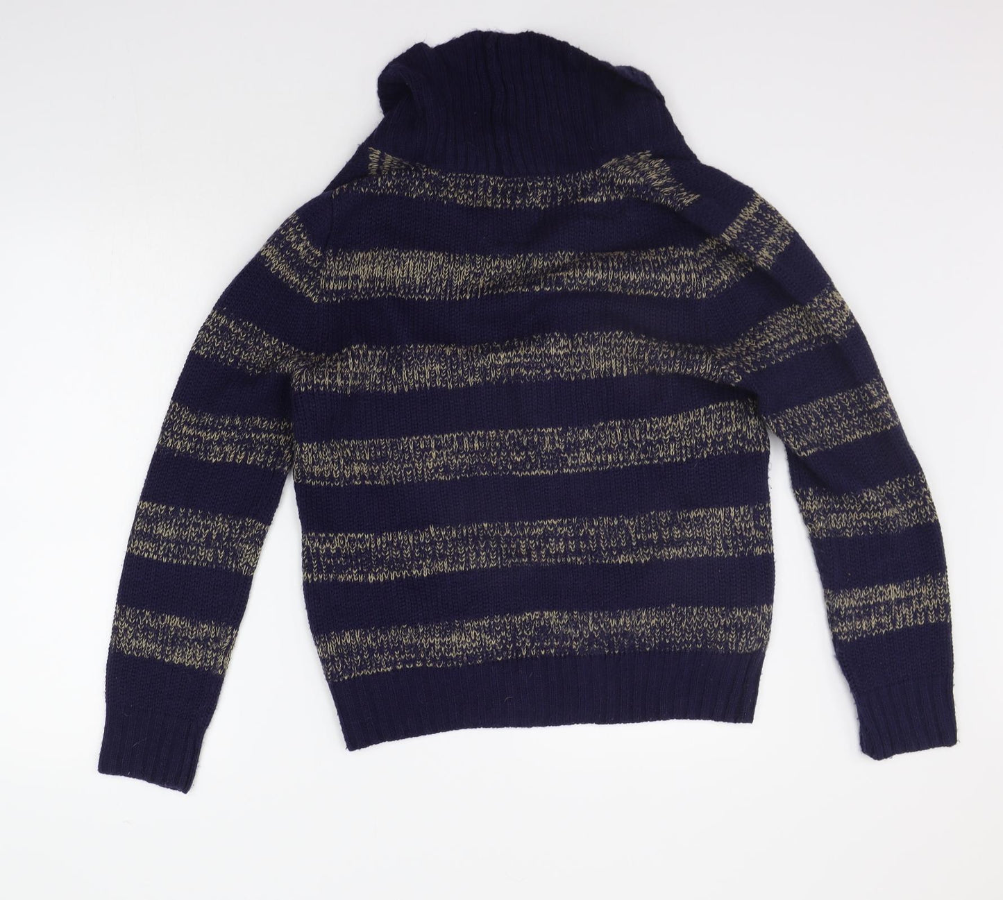 Rivington Womens Blue Striped  Cardigan Jumper Size S