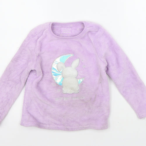 Primark Girls Purple Solid  Top Pyjama Top Size 6-7 Years