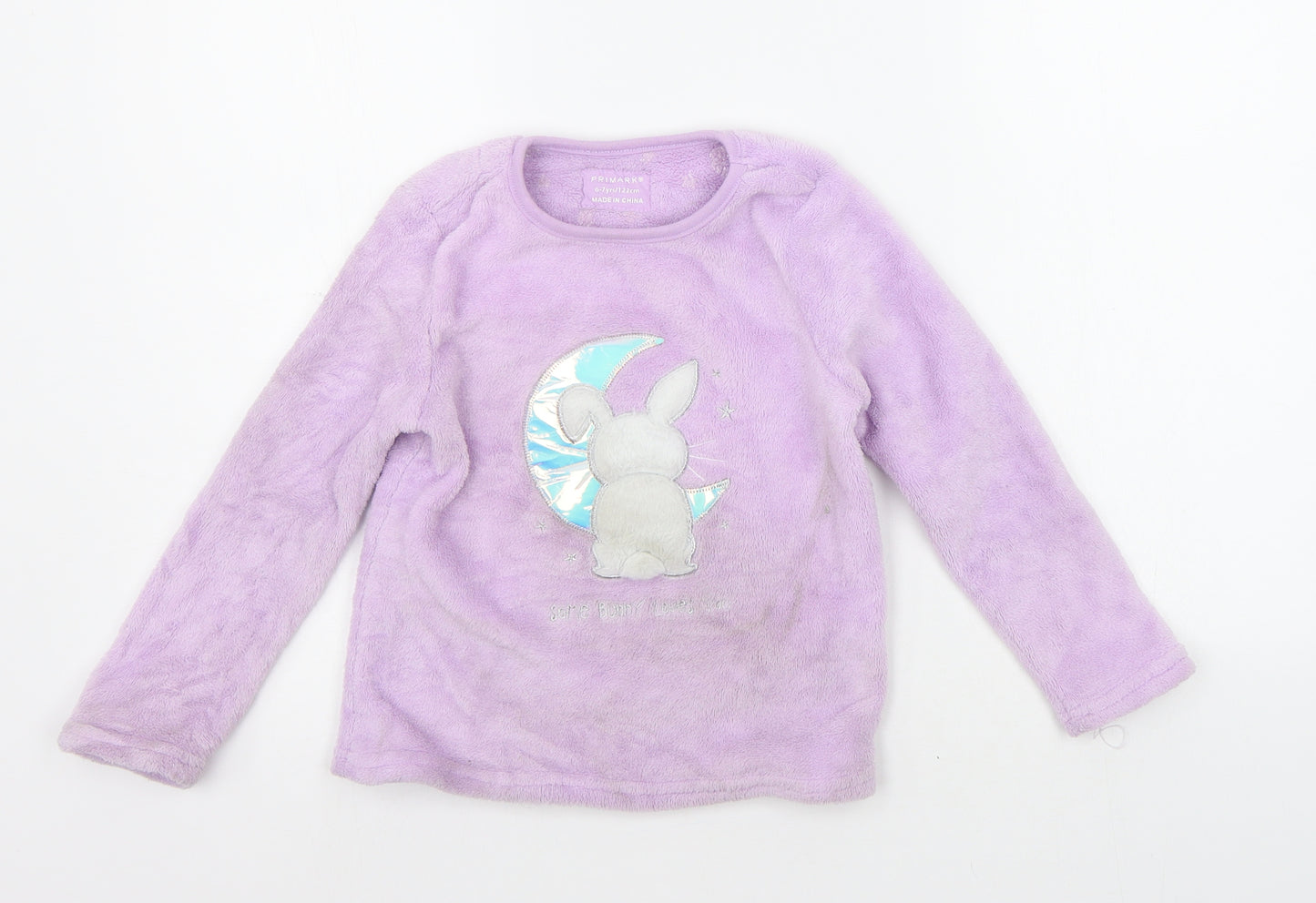 Primark Girls Purple Solid  Top Pyjama Top Size 6-7 Years