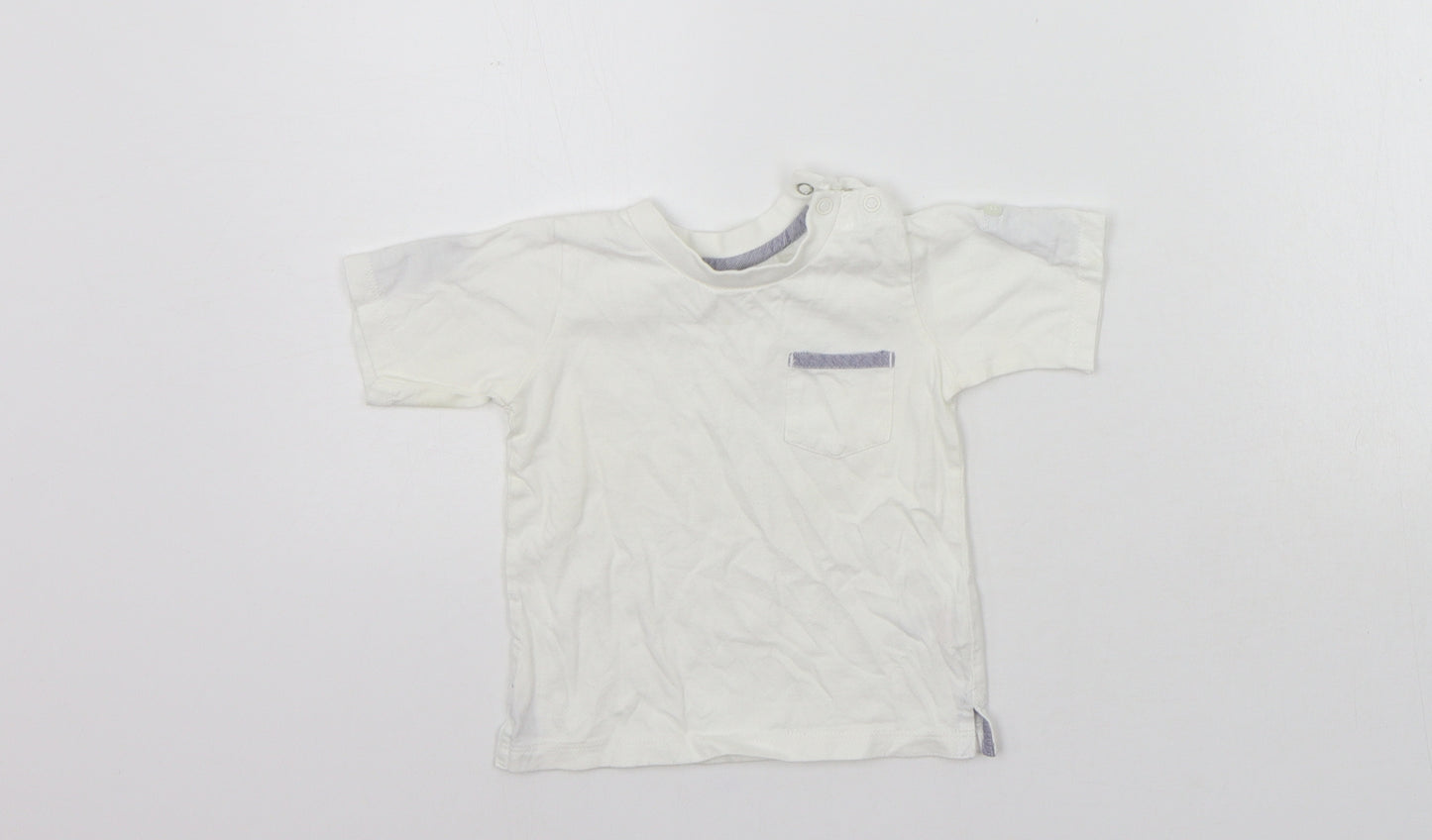 Matalan Girls White   Basic T-Shirt Size 6-9 Months