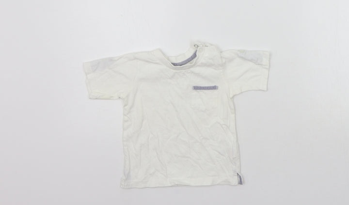 Matalan Girls White   Basic T-Shirt Size 6-9 Months
