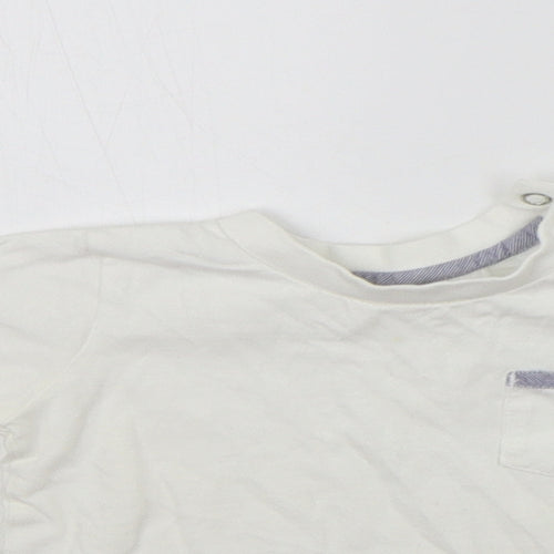 Matalan Girls White   Basic T-Shirt Size 6-9 Months