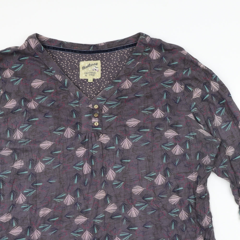 Debenhams Womens Grey Geometric  Top Dress Size 20