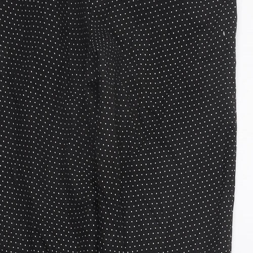 Dorothy Perkins Womens Black Polka Dot  Trousers  Size 8 L25 in