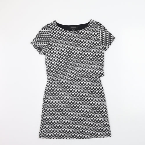 Atmosphere Womens Black Geometric  A-Line  Size 6