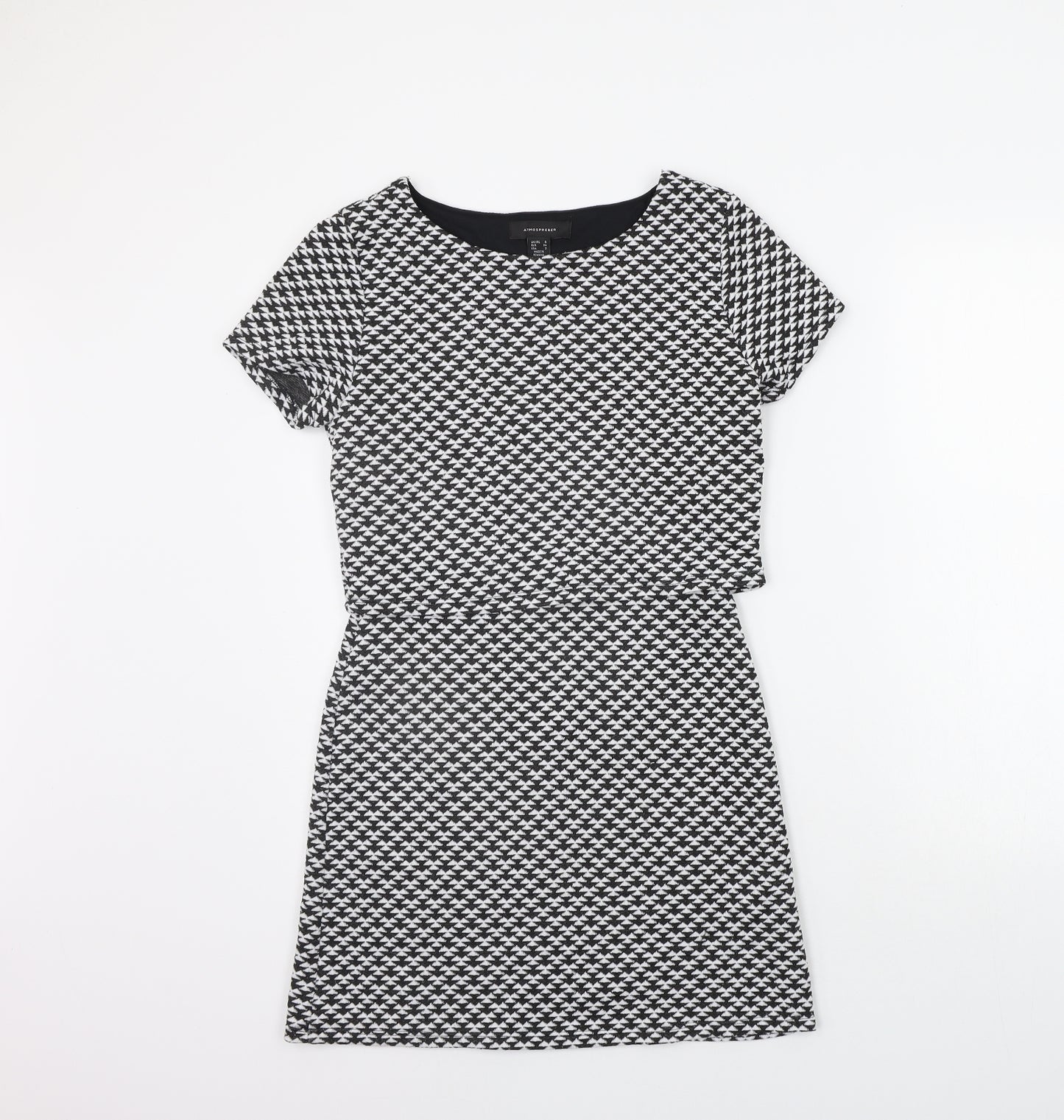 Atmosphere Womens Black Geometric  A-Line  Size 6