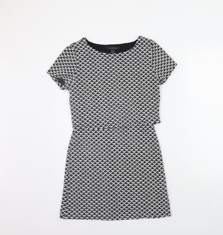 Atmosphere Womens Black Geometric  A-Line  Size 6