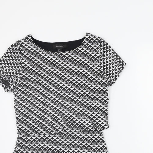 Atmosphere Womens Black Geometric  A-Line  Size 6