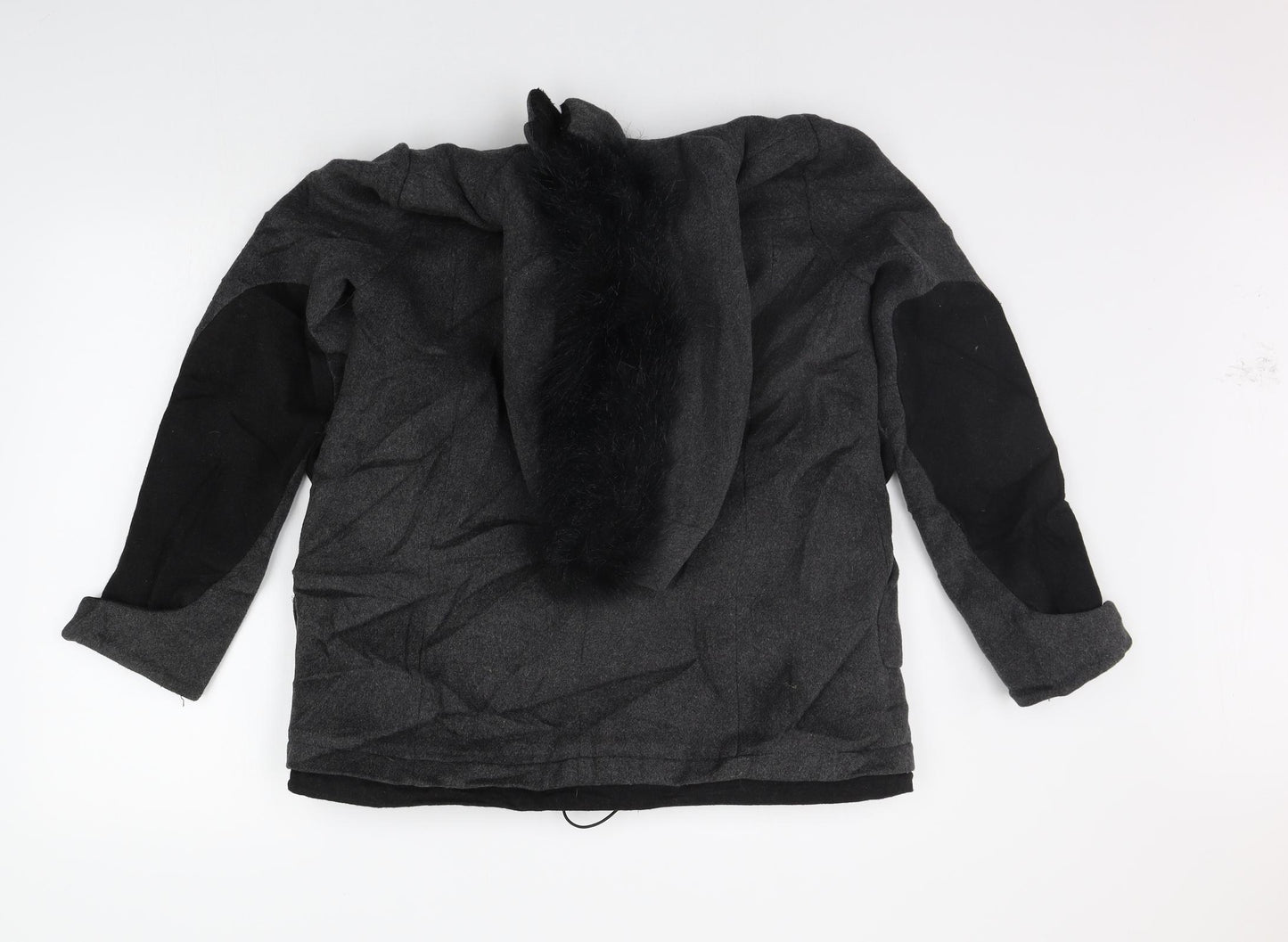 Zara Womens Grey   Jacket Coat Size S  - FAUX FUR