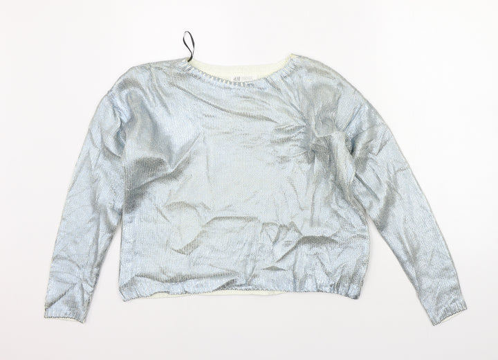 H&M Girls Blue   Pullover Jumper Size 13-14 Years