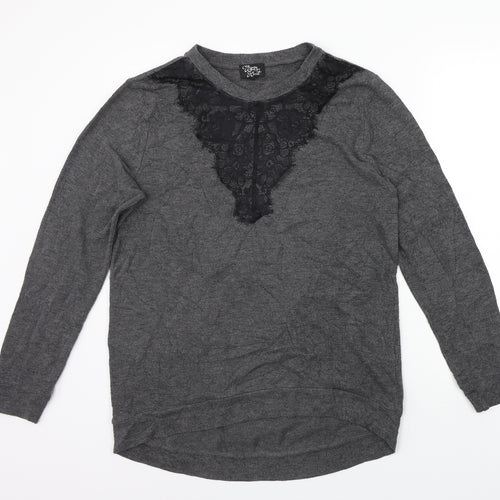 Gypsy Heart Womens Grey   Pullover Jumper Size M