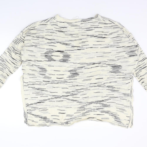 Divided Womens Beige Striped  Pullover Jumper Size L