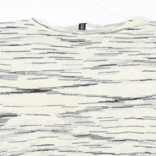 Divided Womens Beige Striped  Pullover Jumper Size L