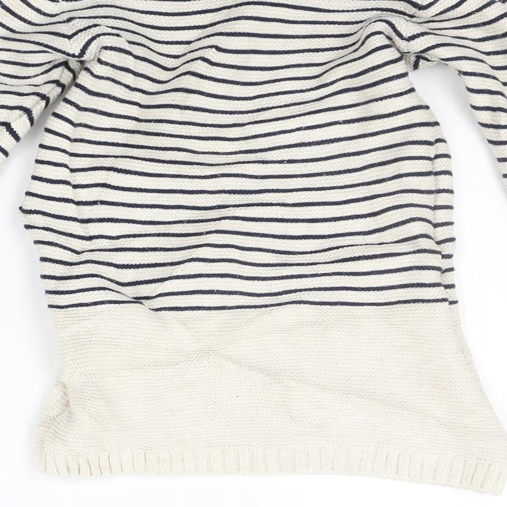 Primark Girls Beige Striped  Jumper Dress  Size 18-24 Months