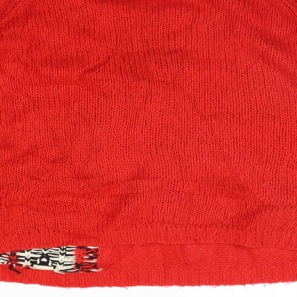 River Island Womens Red   Pullover Jumper Size 10  - giraffe