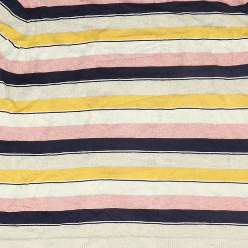 NEXT Womens Yellow Striped  Pullover Jumper Size 10