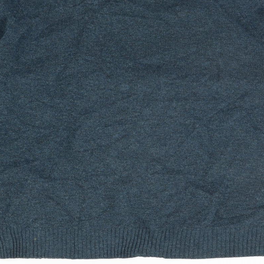 Lands' End Mens Green Geometric  Pullover Jumper Size L