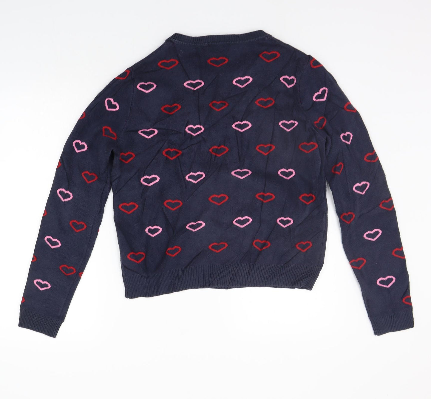 Topshop Womens Blue Geometric  Pullover Jumper Size 8