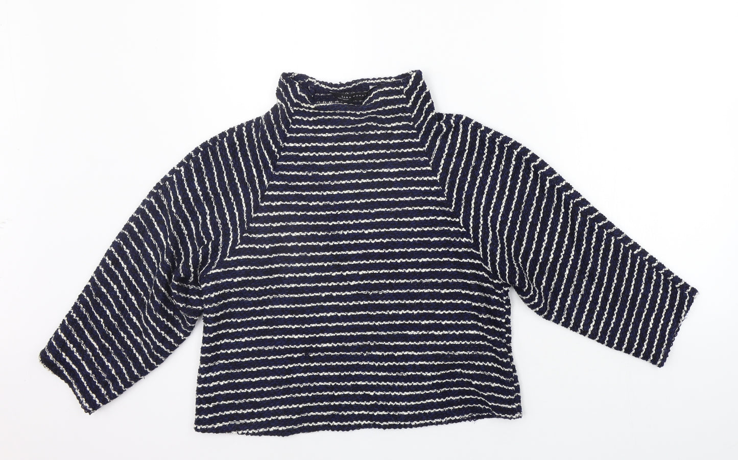 Zara  Womens Blue Striped  Pullover Jumper Size M