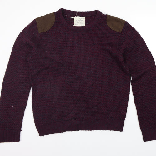 Brave Soul Mens Purple   Pullover Jumper Size XL