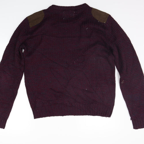 Brave Soul Mens Purple   Pullover Jumper Size XL