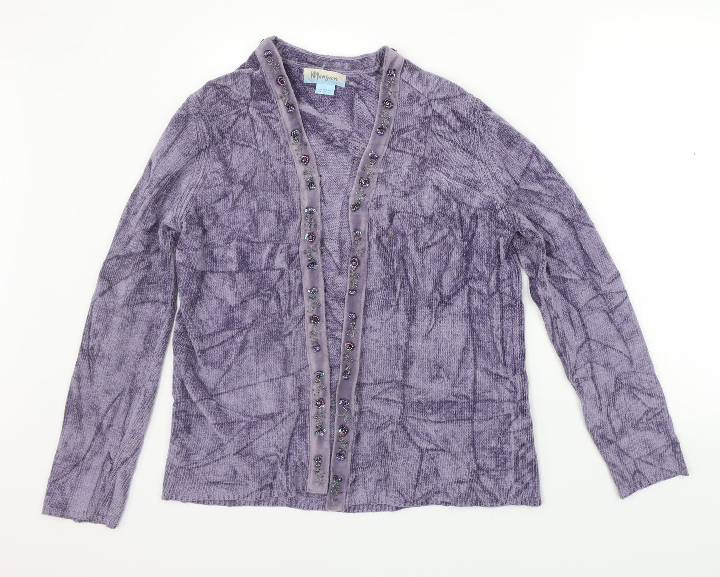 Monsoon Womens Purple   Cardigan Jumper Size 14