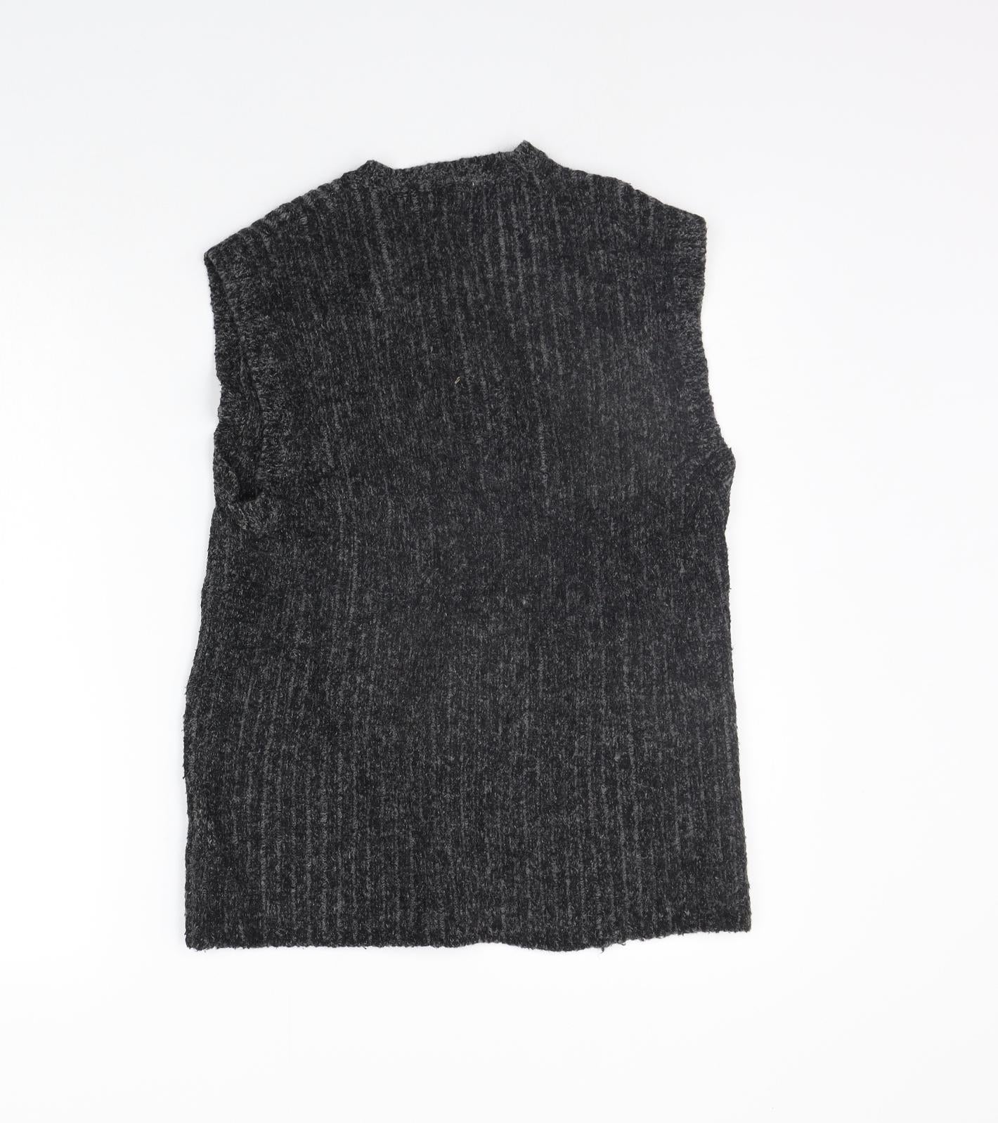 tinderfell Womens Grey Houndstooth  Pullover Jumper Size L