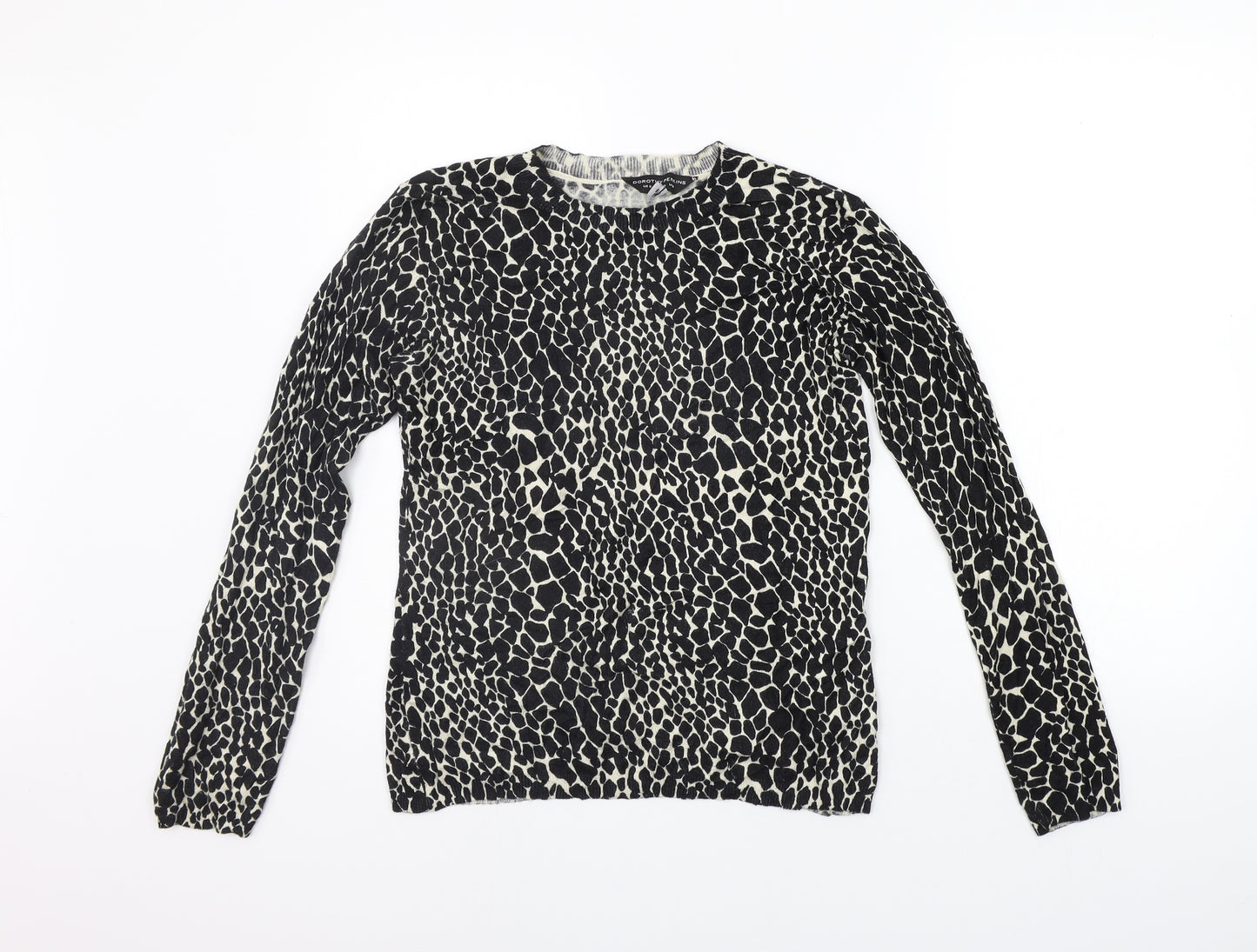 Dorothy Perkins Womens Black Geometric  Pullover Jumper Size 10