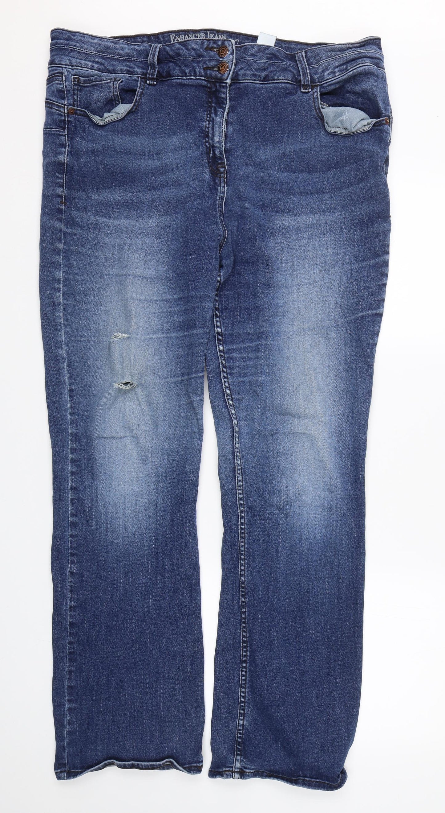 NEXT Womens Blue  Denim Straight Jeans Size 20 L28.5 in