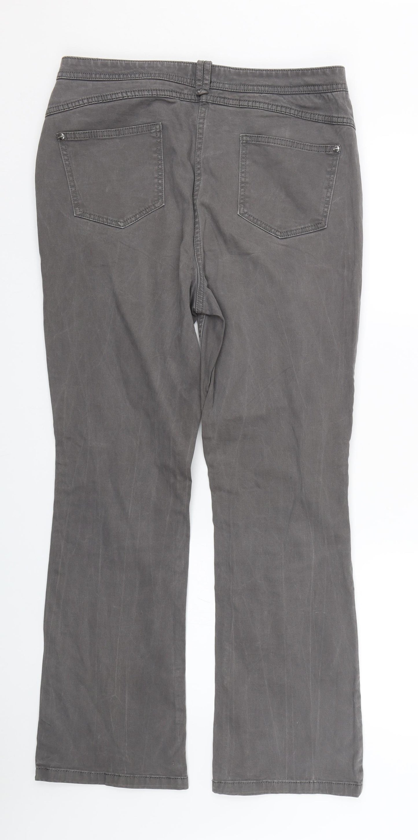 M&S Womens Grey   Trousers  Size 12 L27.5 in