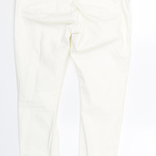 Topshop Womens White  Denim Skinny Jeans Size 34 L26 in
