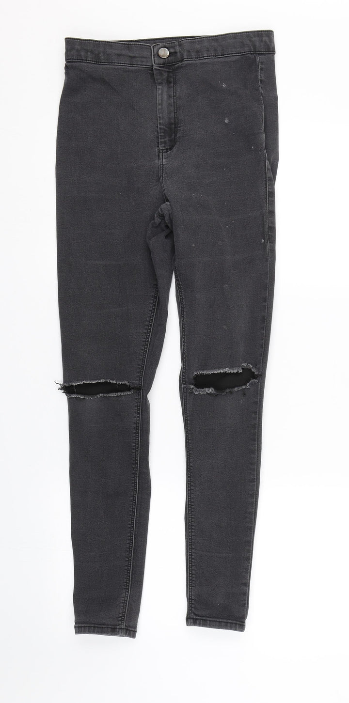 Topshop Womens Black Denim Jegging Jeans Size 30 L25 in
