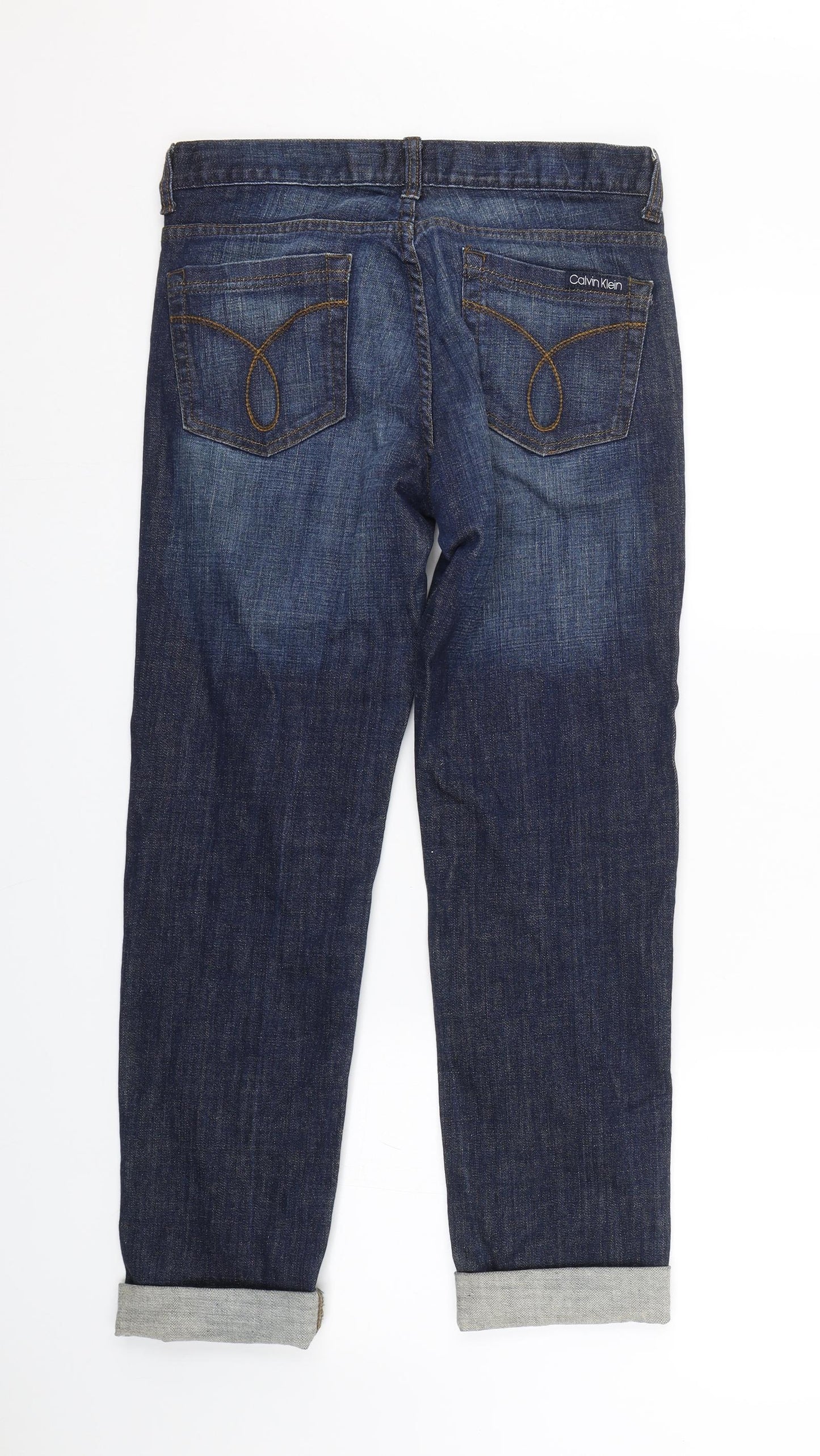 Calvin Klein Womens Blue  Denim Skinny Jeans Size 6 L25 in
