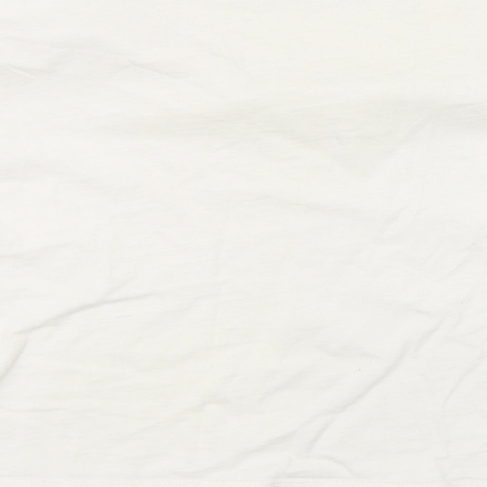 Zara Womens White   Cropped T-Shirt Size S