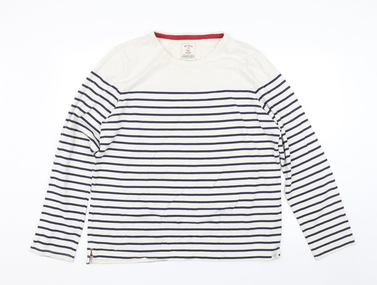 Joules Womens Blue Striped  Basic T-Shirt Size XL