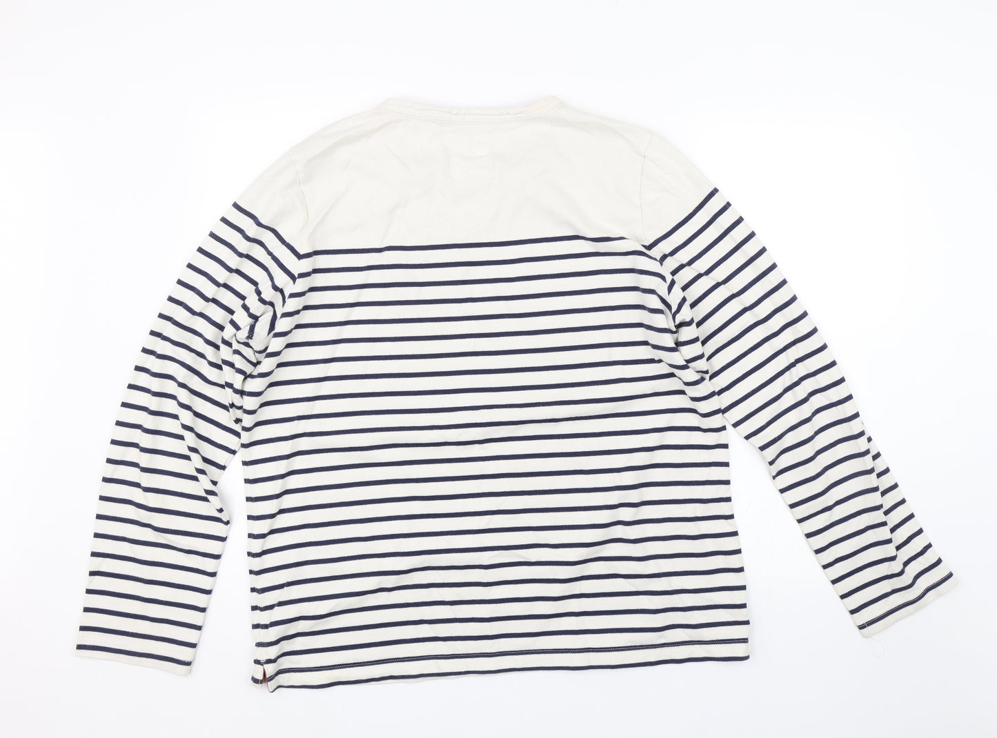 Joules Womens Blue Striped  Basic T-Shirt Size XL