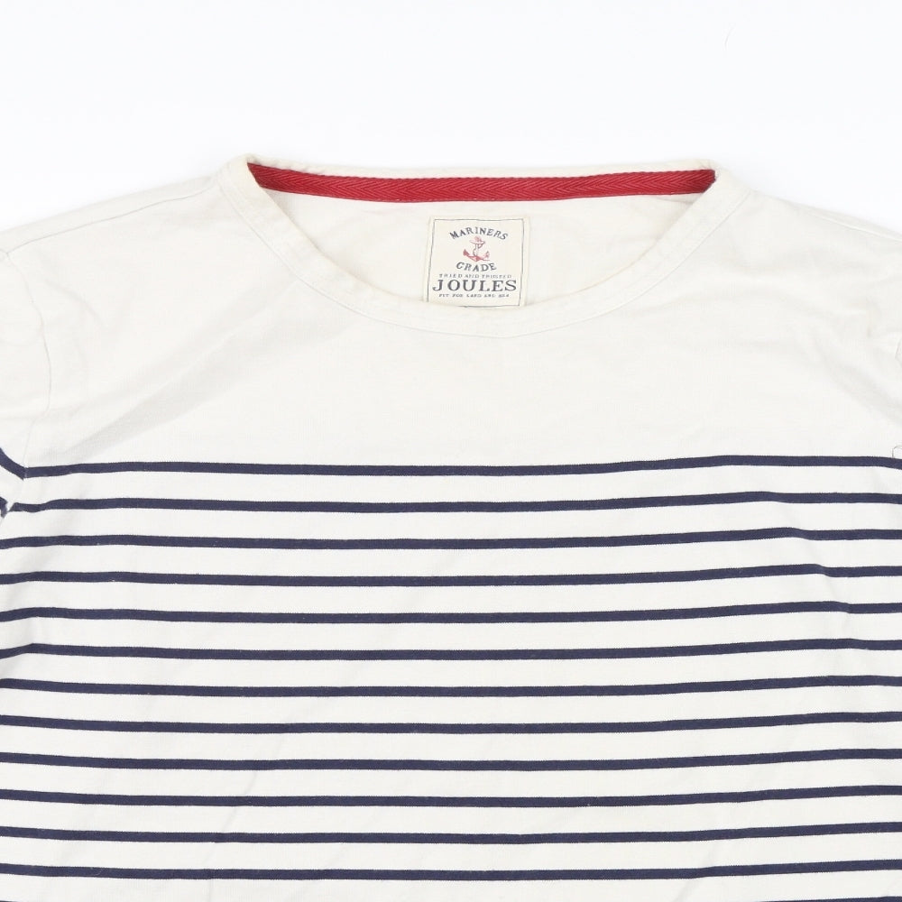 Joules Womens Blue Striped  Basic T-Shirt Size XL